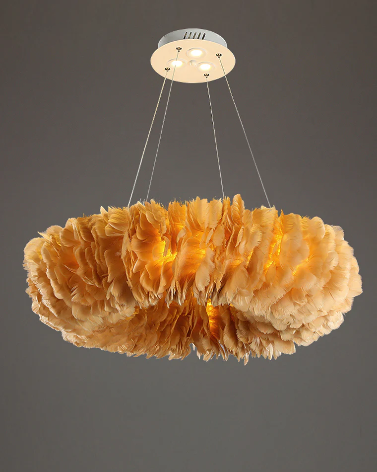 WOMO Feather Round Pendant Light-WM2060 - Image 19