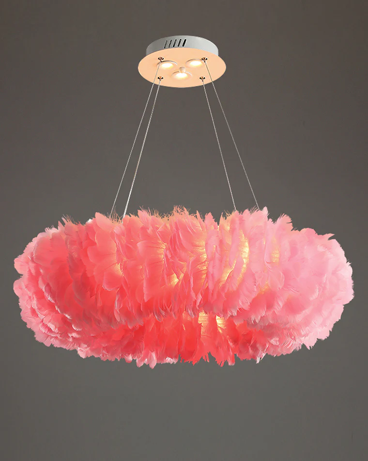 WOMO Feather Round Pendant Light-WM2060 - Image 20