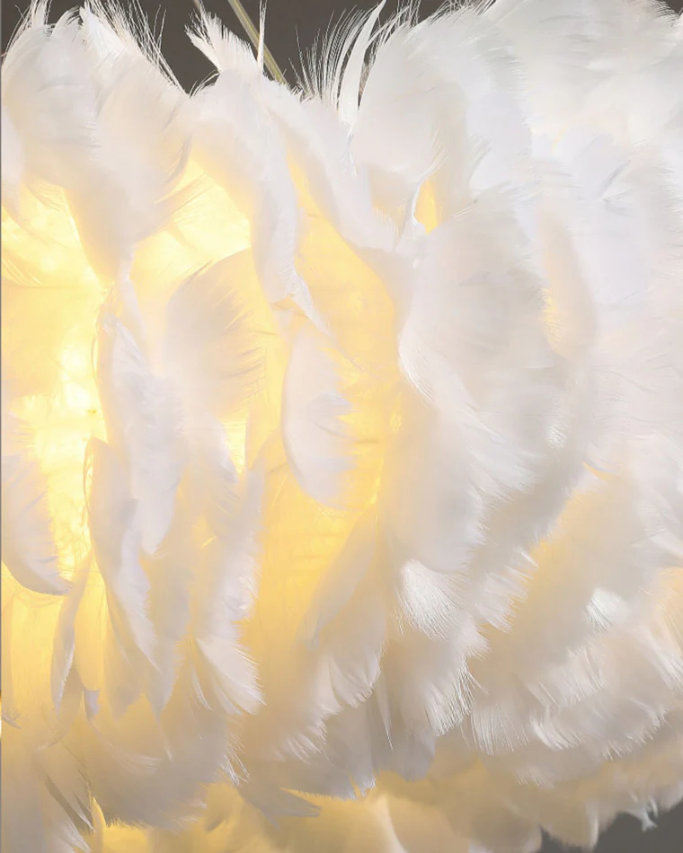 WOMO Feather Round Pendant Light-WM2060 - Image 21