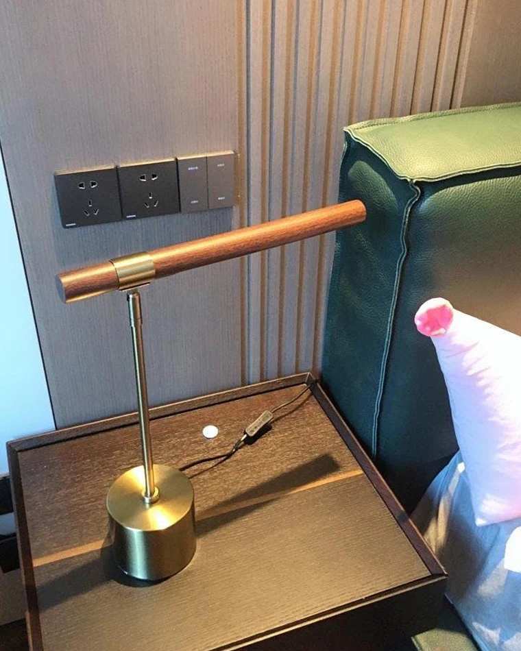 WOMO Walnut-lookalike Cantilever Table Lamp-WM8010 - Image 9