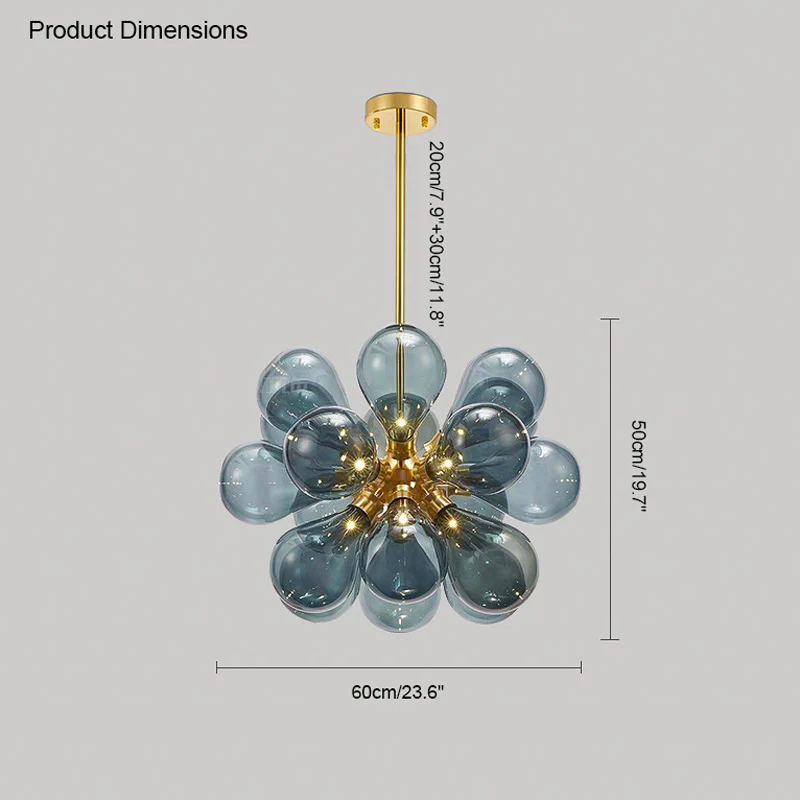 WOMO 18 Bubbles Glass Chandelier-WM2051 - Image 21