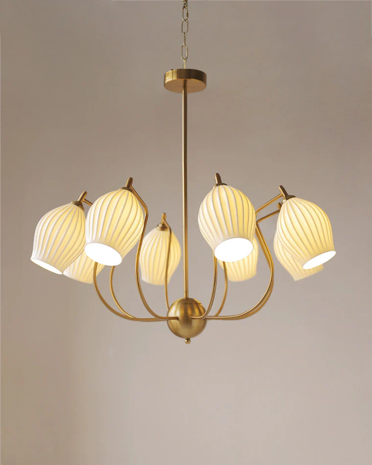 WOMO Mid Century Modern Ceramic Arm Chandelier-WM2121 - Image 12