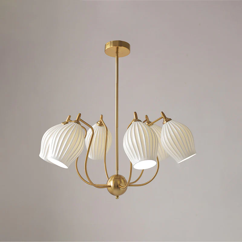 WOMO Mid Century Modern Ceramic Arm Chandelier-WM2121 - Image 18