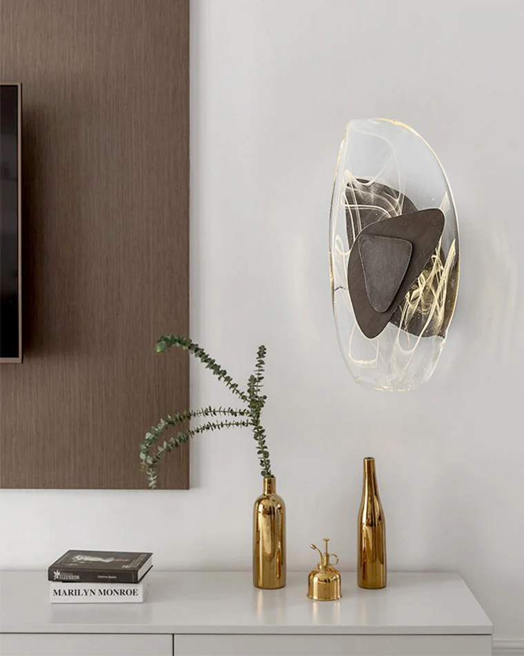 WOMO Water Ripple Sculptural Wall Sconce-WM6041 - Image 11