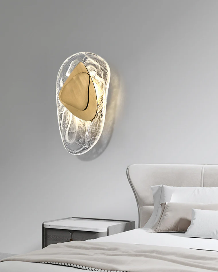 WOMO Water Ripple Sculptural Wall Sconce-WM6041 - Image 2