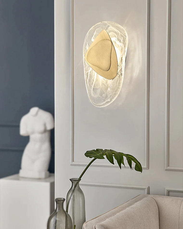WOMO Water Ripple Sculptural Wall Sconce-WM6041 - Image 4