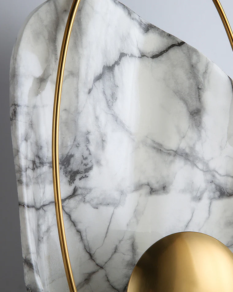 WOMO Marble Sculptural Art Wall Sconce-WM6036 - Image 11