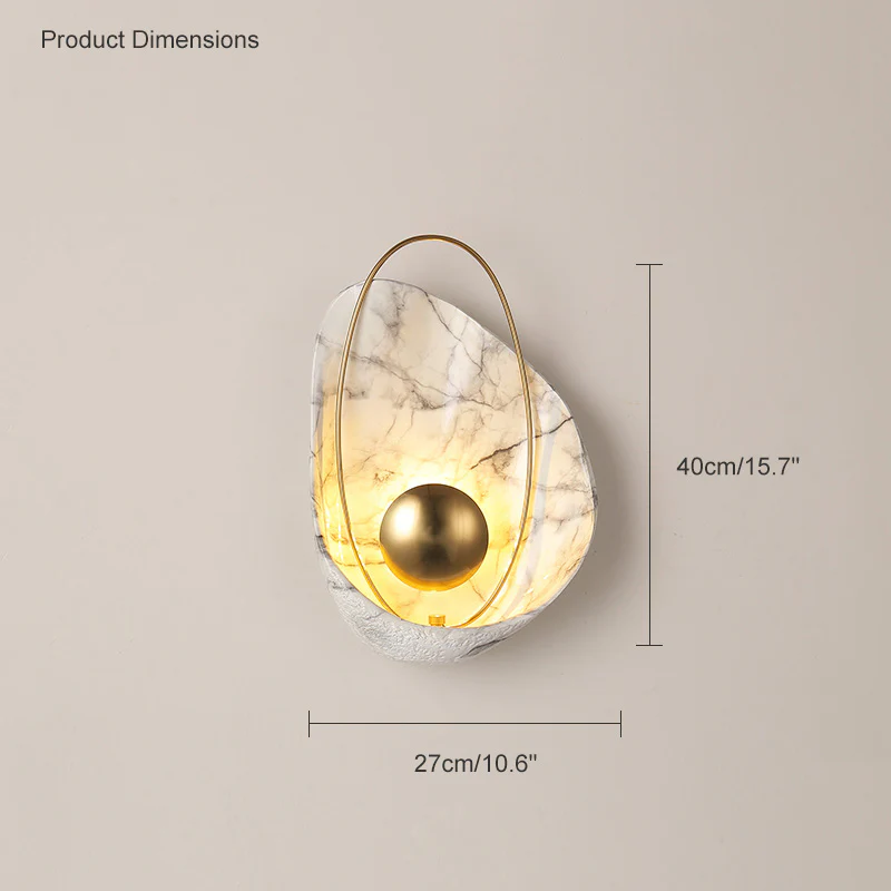 WOMO Marble Sculptural Art Wall Sconce-WM6036 - Image 14