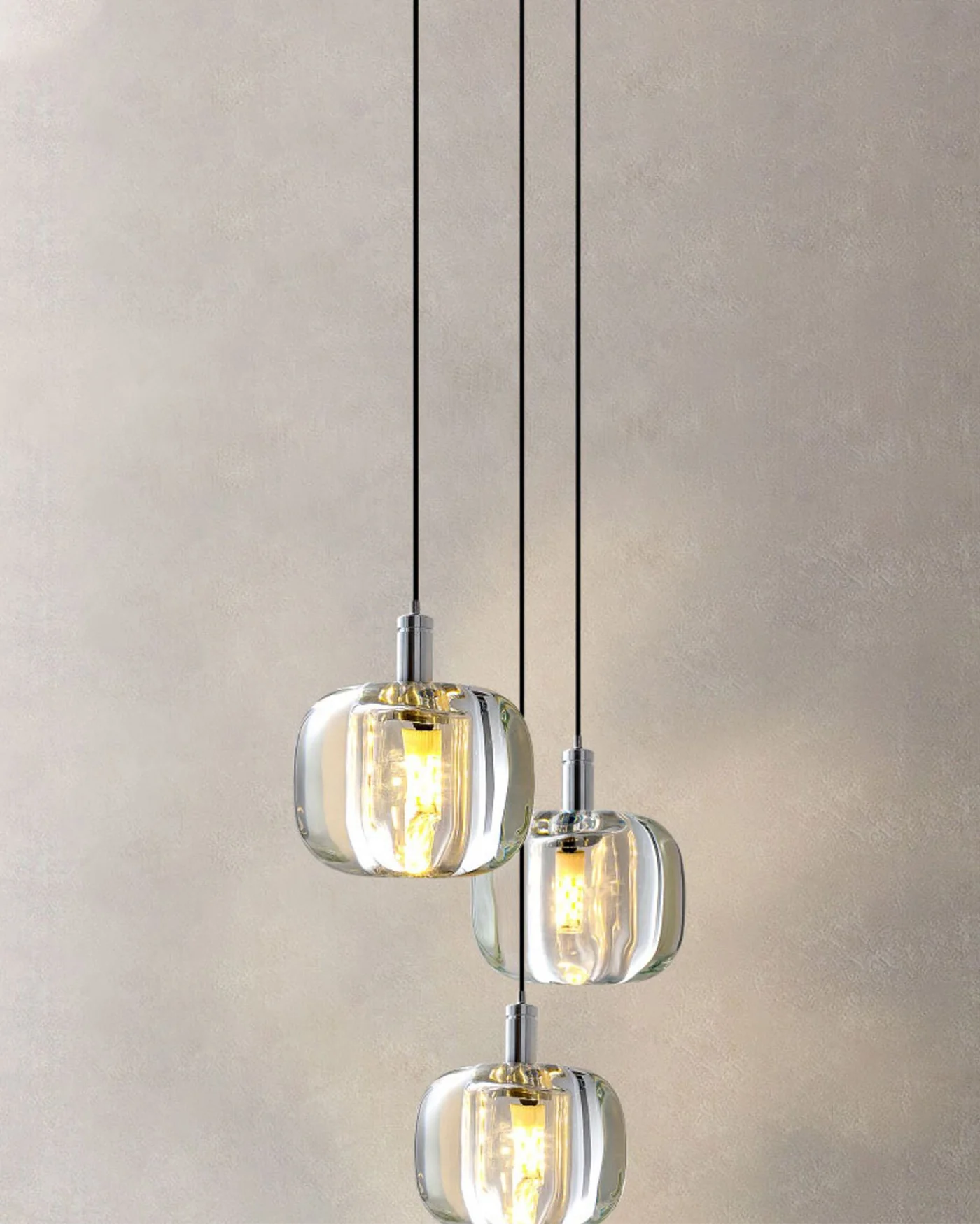 WOMO Colored Glass Multi Pendant Chandelier-WM2111 - Image 11