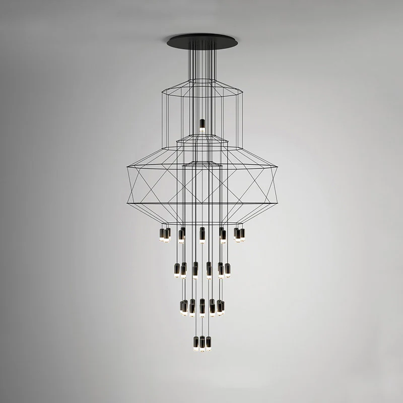 WOMO Wire Tiered Sculptural Chandelier-WM2066 - Image 26