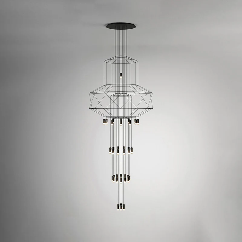 WOMO Wire Tiered Sculptural Chandelier-WM2066 - Image 28