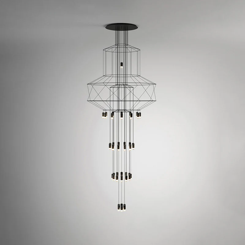 WOMO Wire Tiered Sculptural Chandelier-WM2066 - Image 30