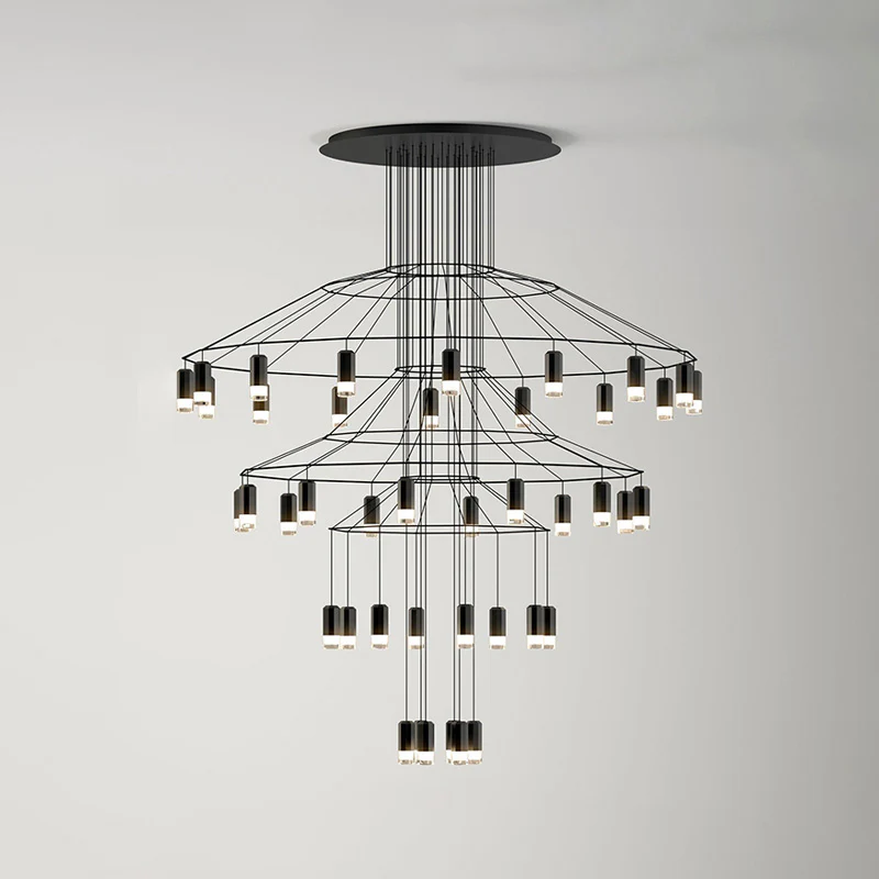 WOMO Wire Tiered Sculptural Chandelier-WM2066 - Image 34