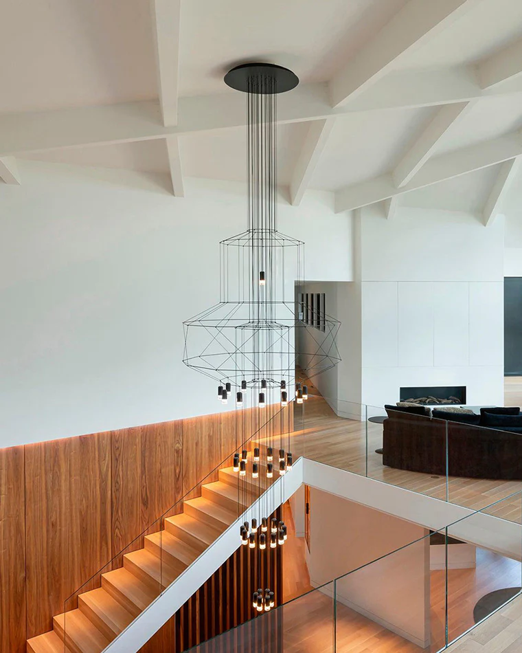 WOMO Wire Tiered Sculptural Chandelier-WM2066 - Image 4