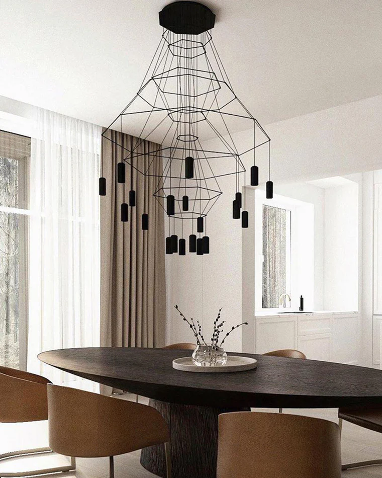 WOMO Wire Tiered Sculptural Chandelier-WM2066 - Image 7