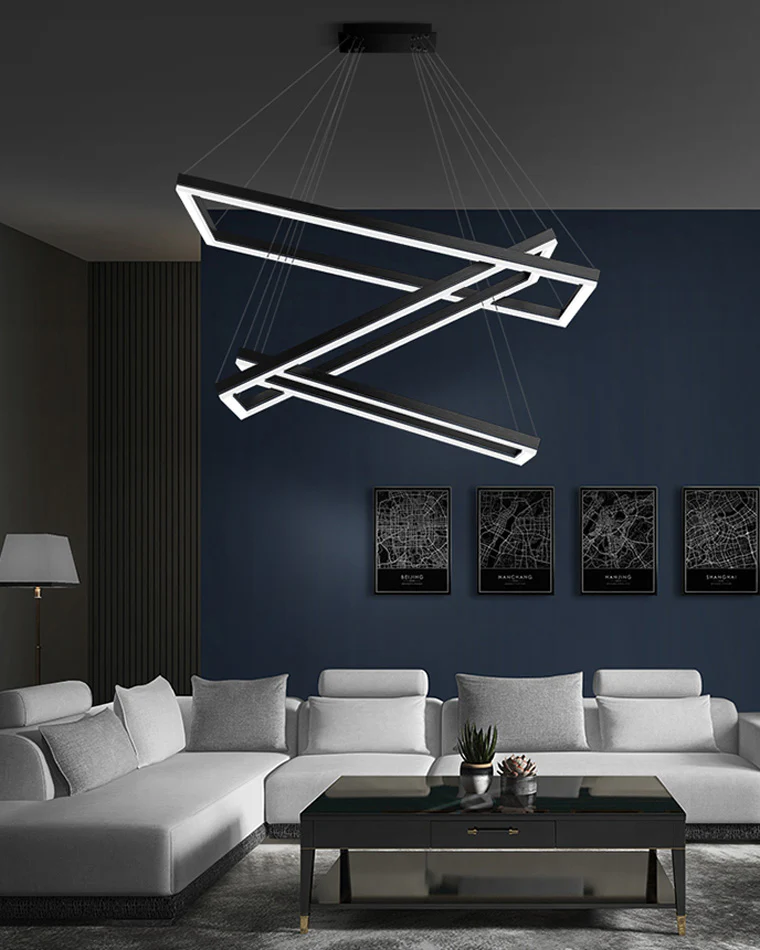 WOMO Tiered Rectangular LED Chandelier-WM2120 - Image 10