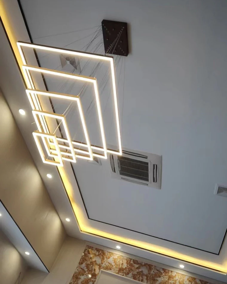 WOMO Tiered Rectangular LED Chandelier-WM2120 - Image 13