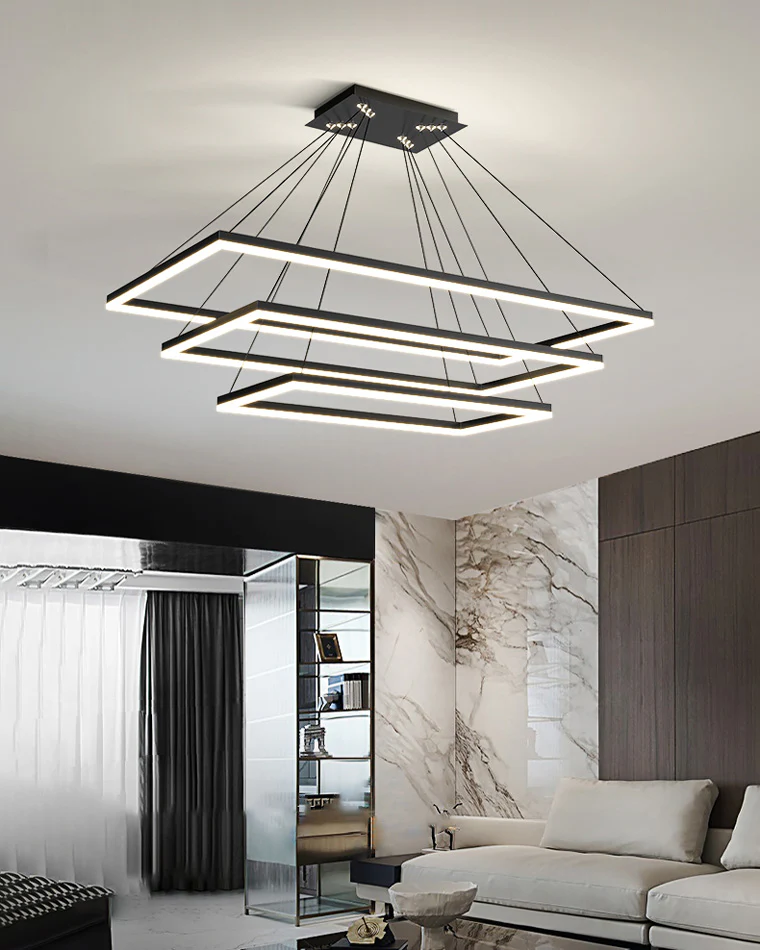 WOMO Tiered Rectangular LED Chandelier-WM2120 - Image 15