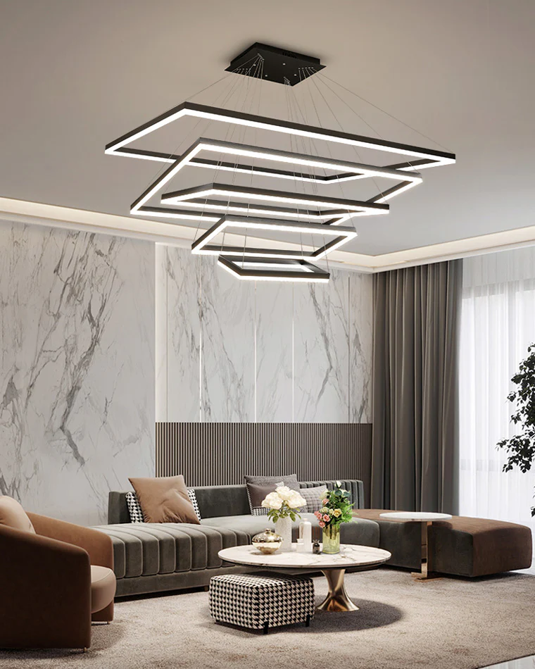 WOMO Tiered Rectangular LED Chandelier-WM2120 - Image 22