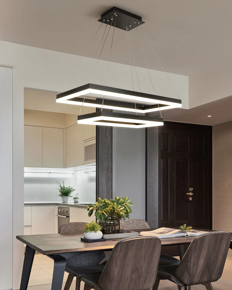 WOMO Tiered Rectangular LED Chandelier-WM2120 - Image 25