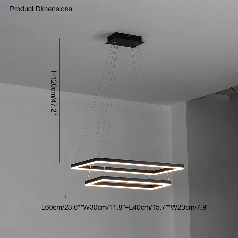 WOMO Tiered Rectangular LED Chandelier-WM2120 - Image 38