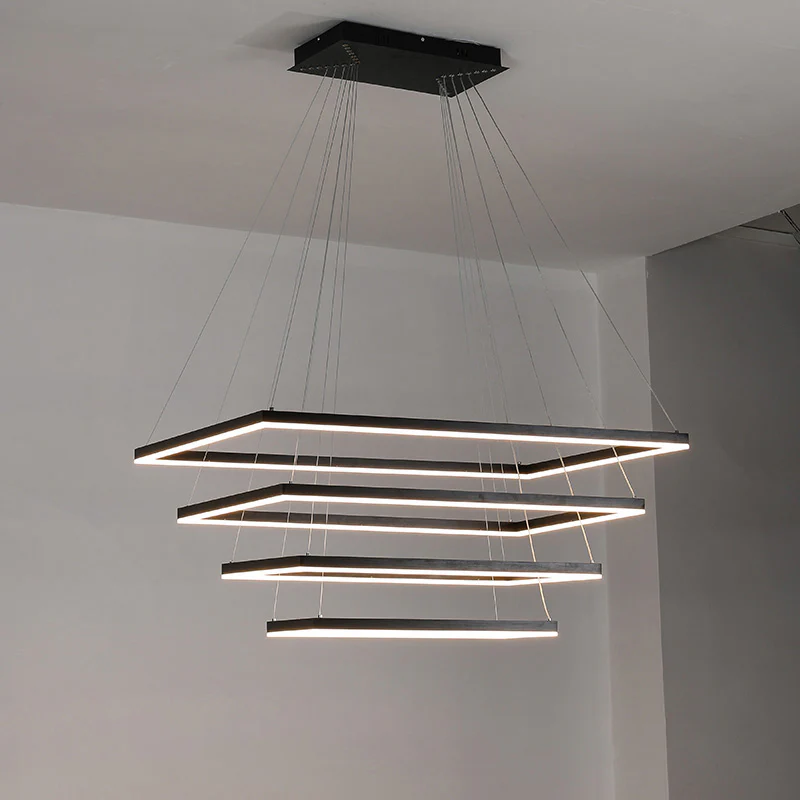 WOMO Tiered Rectangular LED Chandelier-WM2120 - Image 51