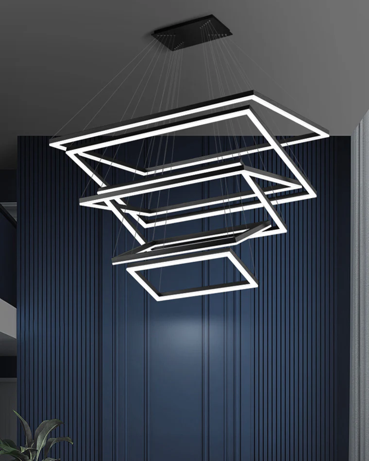 WOMO Tiered Rectangular LED Chandelier-WM2120 - Image 9