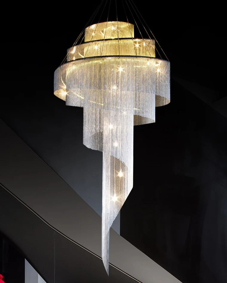 WOMO Spiral Tassel Foyer Chandelier-WM2067 - Image 10