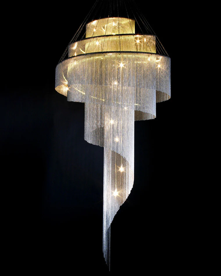 WOMO Spiral Tassel Foyer Chandelier-WM2067 - Image 12