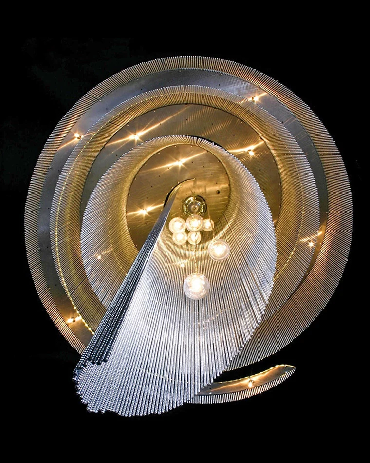 WOMO Spiral Tassel Foyer Chandelier-WM2067 - Image 13