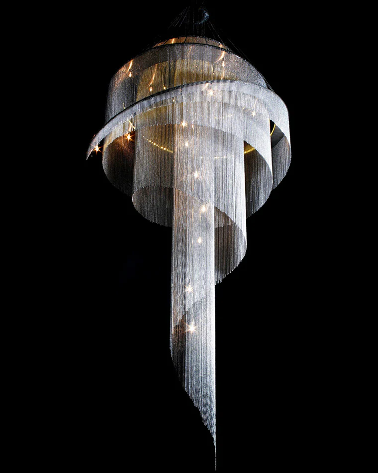WOMO Spiral Tassel Foyer Chandelier-WM2067 - Image 15