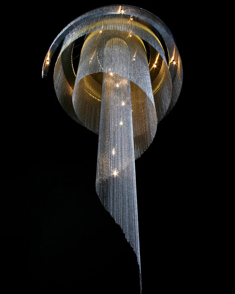 WOMO Spiral Tassel Foyer Chandelier-WM2067 - Image 16