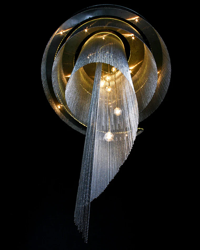 WOMO Spiral Tassel Foyer Chandelier-WM2067 - Image 17