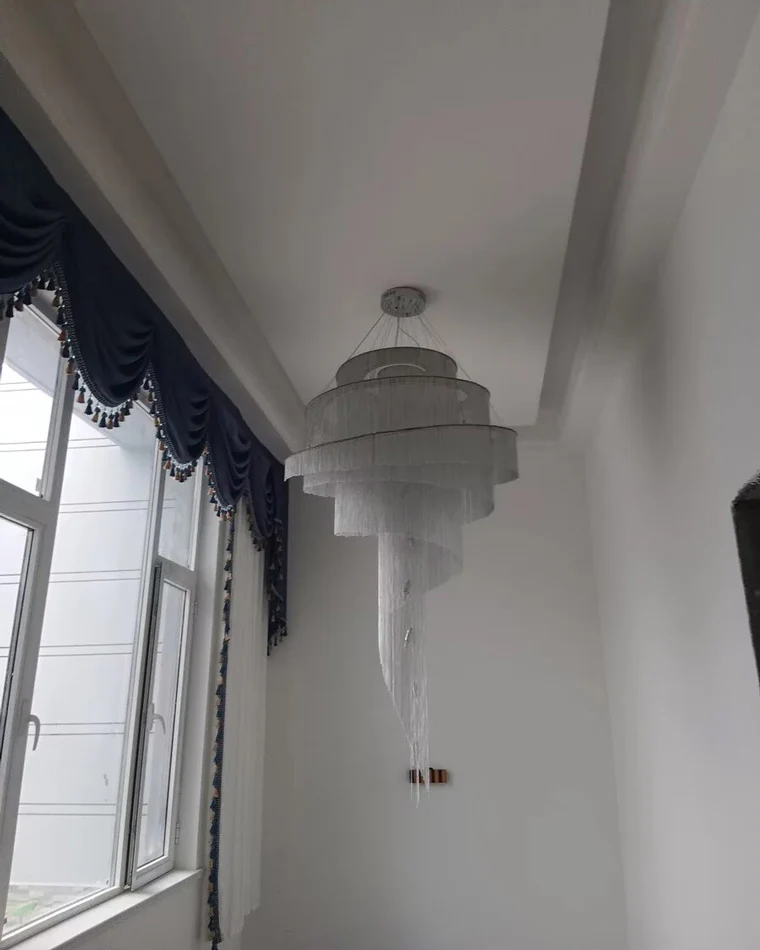 WOMO Spiral Tassel Foyer Chandelier-WM2067 - Image 29