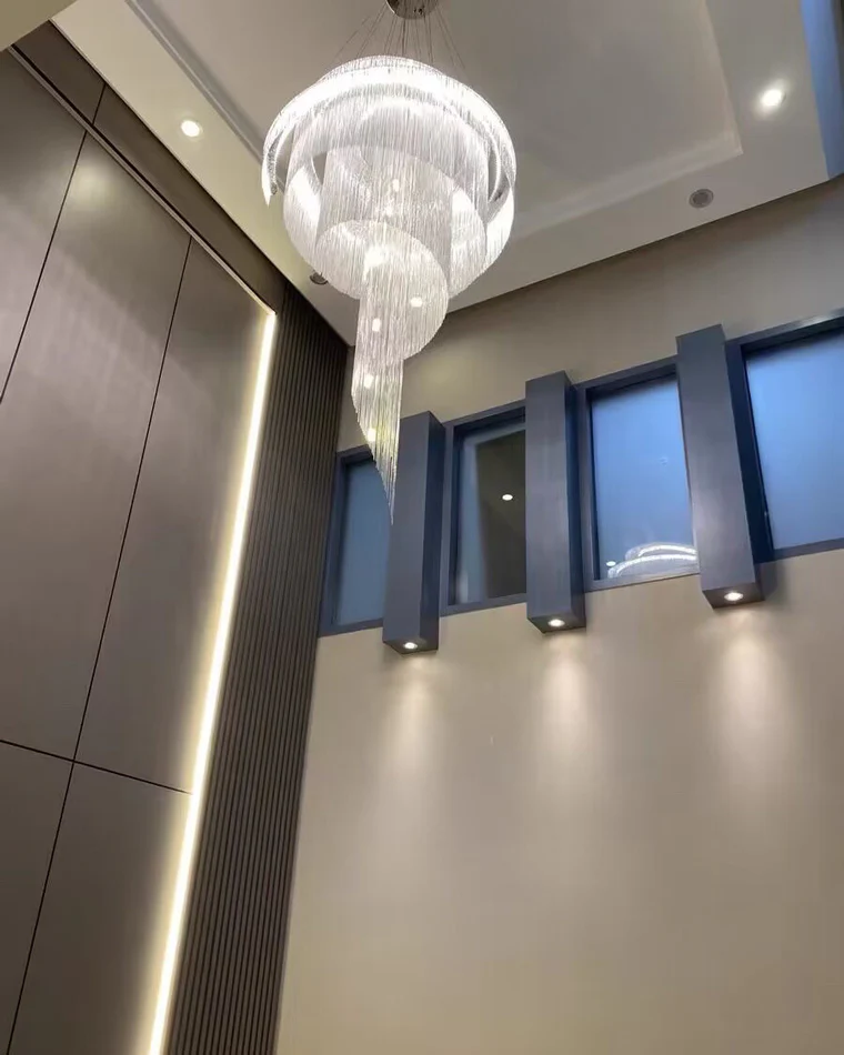 WOMO Spiral Tassel Foyer Chandelier-WM2067 - Image 32
