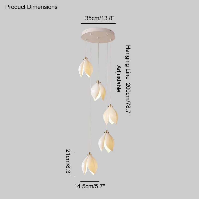 WOMO Magnolia Petal Chandelier-WM2106a - Image 11