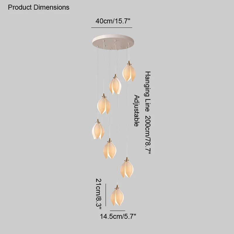 WOMO Magnolia Petal Chandelier-WM2106a - Image 13
