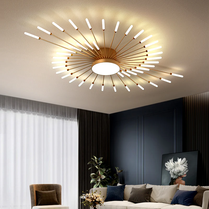 WOMO Firework Sunburst Flush Mount Ceiling Light-WM1001 - Image 4