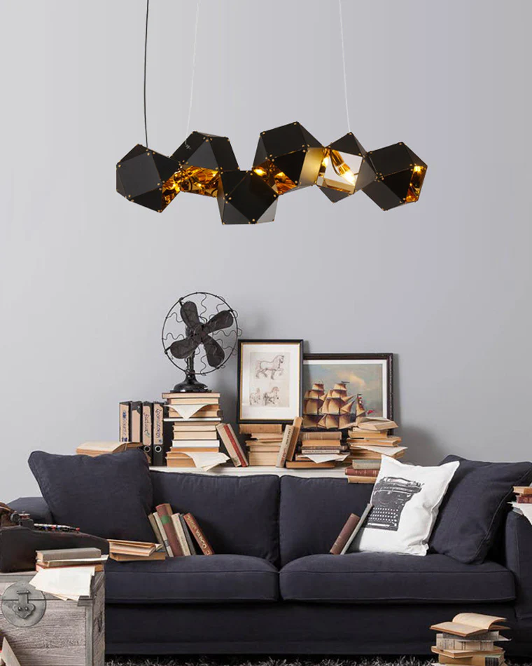 WOMO Long Steel Sculptural Chandelier-WM2076 - Image 10