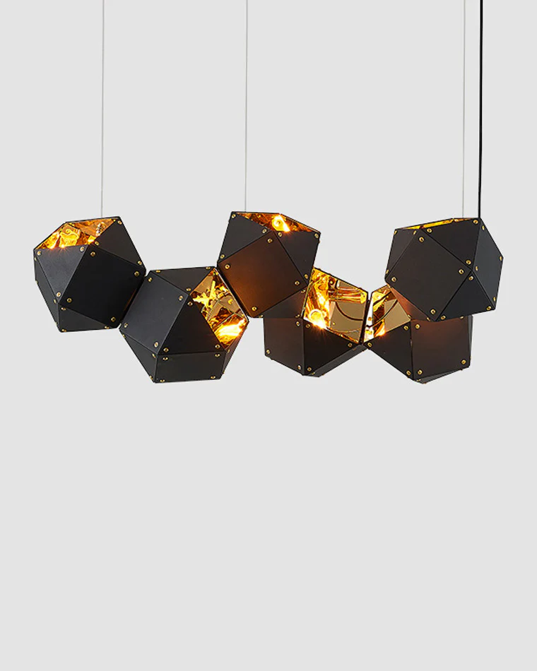 WOMO Long Steel Sculptural Chandelier-WM2076 - Image 12