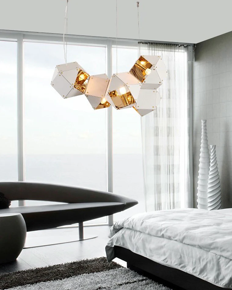 WOMO Long Steel Sculptural Chandelier-WM2076 - Image 19