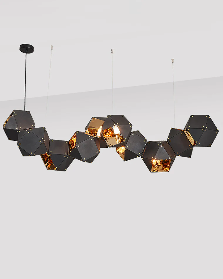 WOMO Long Steel Sculptural Chandelier-WM2076 - Image 21