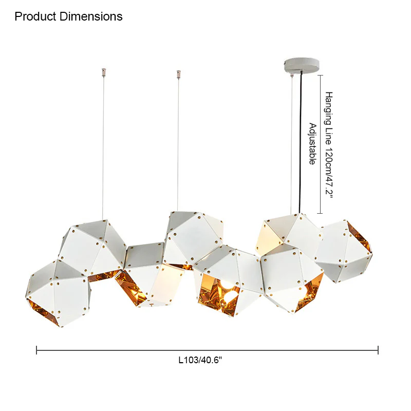 WOMO Long Steel Sculptural Chandelier-WM2076 - Image 30