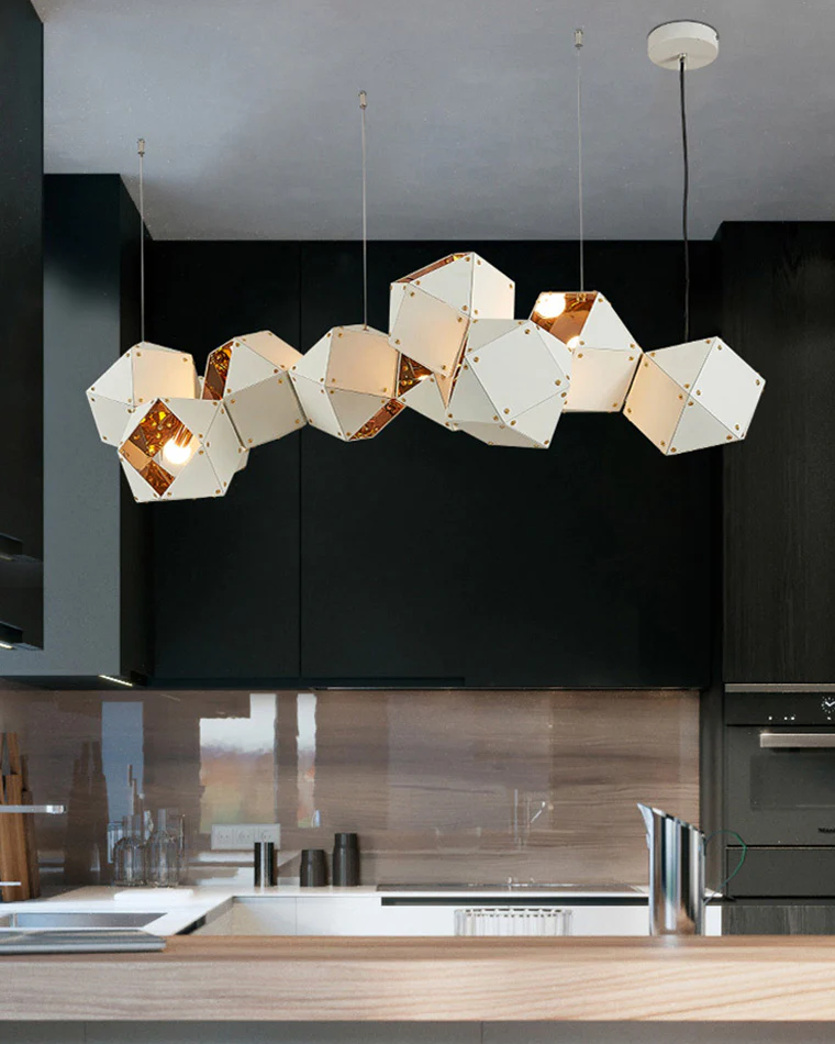WOMO Long Steel Sculptural Chandelier-WM2076 - Image 4
