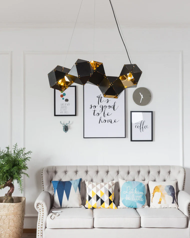 WOMO Long Steel Sculptural Chandelier-WM2076 - Image 9