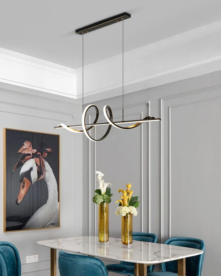 WOMO Spiral Led Kitchen Pendant Light-WM2129 - Image 4