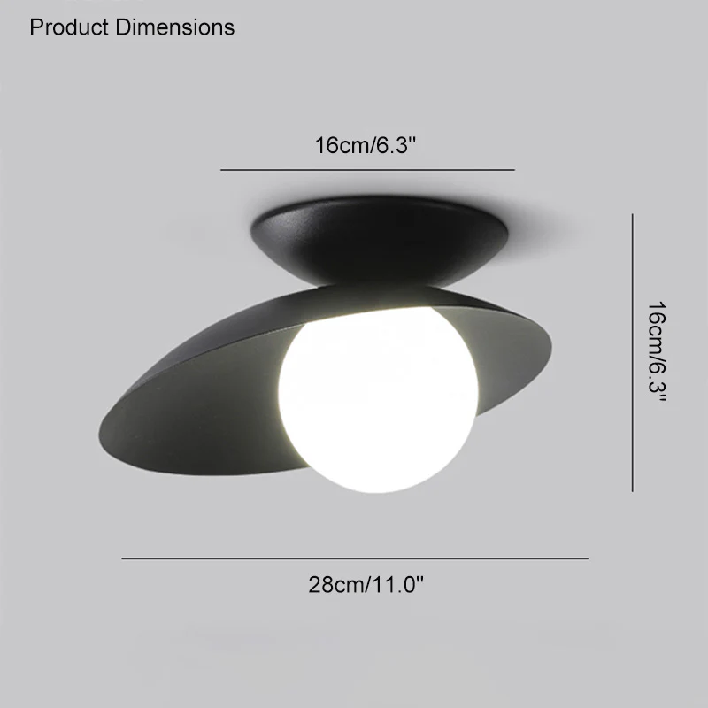 WOMO Frosted Glass Globe Asymmetrical Ceiling Light-WM1021 - Image 17