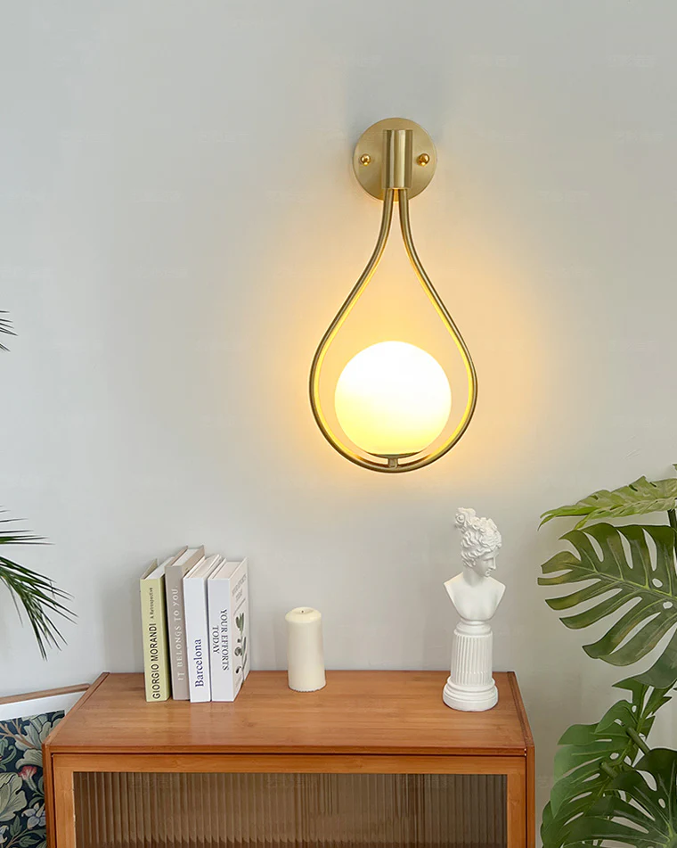 WOMO Glass Globe Tear Drop Wall Sconce-WM6022 - Image 12