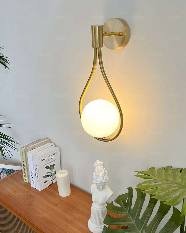 WOMO Glass Globe Tear Drop Wall Sconce-WM6022 - Image 13