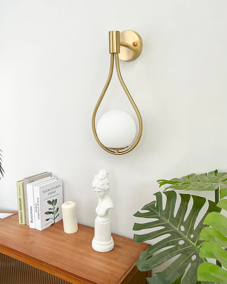 WOMO Glass Globe Tear Drop Wall Sconce-WM6022 - Image 14